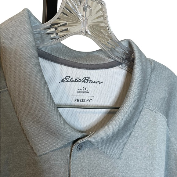 Eddie Bauer Free Dry Spell Out Polo, Gray, Size 2XL, NWT - Picture 2 of 7